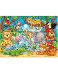 Παιδικό παζλ Orchard Toys - Ποιος ζει στη ζούγκλα, 25 τεμάχια - 2t