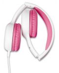 Παιδικά ακουστικά Lenco - HP-010PK, ροζ/λευκό - 4t