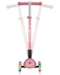 Παιδικό πτυσσόμενο σκούτερ Globber - Primo Foldable Plus Lights, ροζ - 5t