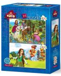 Παιδικό παζλ Art Puzzle 2 x 100 τεμάχια - Πριγκίπισσα - 1t