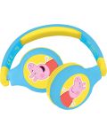 Παιδικά ακουστικά Lexibook - Peppa Pig HPBT010PP, ασύρματα, μπλε - 1t