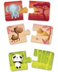 Παιδικό παζλ Eurekakids - Montessori, Το Σπίτι των Ζώων, 28 κομμάτια - 2t