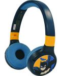 Παιδικά ακουστικά Lexibook - Batman HPBT010BAT, ασύρματα, μπλε - 1t