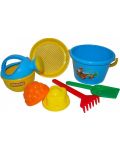 Παιδικό σετ παραλίας Polesie Toys - Seal, 7 τεμάχια, ποικιλία - 3t