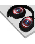 Παιδικά ακουστικά ΕΡΤ Group - Captain America, ασύρματα, μαύρα - 2t