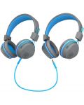 Παιδικά ασύρματα ακουστικά JLab - JBuddies Studio, γκρι/μπλε - 4t