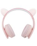 Παιδικά ακουστικά PowerLocus - P1 Ears, ασύρματα, ροζ - 3t