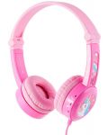 Παιδικά ακουστικά BuddyPhones - Travel, ροζ - 1t
