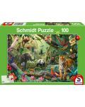 Παζλ Schmidt 100 κομμάτια - Colourf. jungle wildlife - 1t