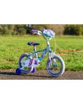 Παιδικό ποδήλατο Huffy - Glimmer, 14'', μπλε-μωβ - 5t