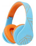 Παιδικά ακουστικά PowerLocus - P2, ασύρματα, μπλε/πορτοκαλί - 1t