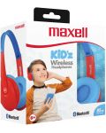 Παιδικά ακουστικά Maxell - BT350, κόκκινα/μπλε - 2t
