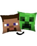 Διακοσμητικό μαξιλάρι Cerda - Minecraft, Steve Creeper, διπλής όψης  - 1t