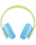 Παιδικά ακουστικά PowerLocus - P2, ασύρματα, μπλε/πράσινα - 2t
