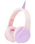 Παιδικά ακουστικά PowerLocus - P2 Unicorn,ασύρματα, ροζ - 1t