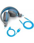 Παιδικά ασύρματα ακουστικά JLab - JBuddies Studio, γκρι/μπλε - 5t