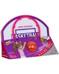 Παιδικό σετ  GT - Ταμπλό μπάσκετ τοίχου με μπάλα και αντλία, ροζ - 3t