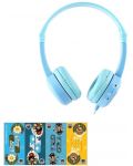 Παιδικά ακουστικά BuddyPhones - Travel, μπλε - 4t