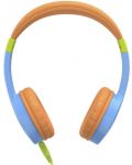 Παιδικά ακουστικά με μικρόφωνο Hama - Kids Guard, μπλε/πορτοκαλί - 1t