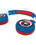 Παιδικά ακουστικά Lexibook - Avengers HPBT010AV, ασύρματα, μπλε - 2t