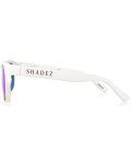 Παιδικά γυαλιά ηλίου Shadez - Από 3 έως 7 ετών, άσπρα με μωβ φακούς - 3t