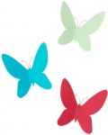 Διακόσμηση τοίχου Umbra - Mariposa, 9 πεταλούδες, πολύχρωμη - 3t