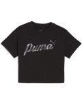 Παιδικό μπλουζάκι  Puma - ESS+ Blossom , μαύρο - 1t