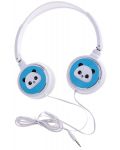 Παιδικά ακουστικά με μικρόφωνο I-Total - Panda Collection 11081, λευκό - 1t