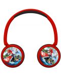 Παιδικά ακουστικά OTL Technologies - Mario Kart, ασύρματο, κόκκινο - 2t