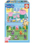 Παιδικό ξύλινο παζλ Educa 2 х 25 κομμάτια - Peppa Pig - 1t