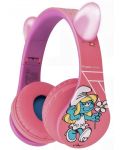 Παιδικά ακουστικά PowerLocus - P1 Smurf,ασύρματα, ροζ - 1t