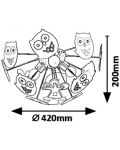 Παιδικό φωτιστικό Rabalux - Birdy 6389, IP20, E14, 3x40W, πολύχρωμο - 2t