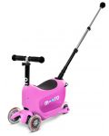 Παιδικό σκούτερ 2 σε 1 Micro - Mini2Go Deluxe Plus, Pink - 1t