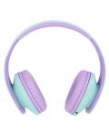 Παιδικά ακουστικά PowerLocus - P2, ασύρματο, πράσινο/μωβ - 2t