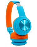 Παιδικά ακουστικά PowerLocus - PLED, ασύρματα, μπλε/πορτοκαλί - 2t