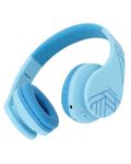 Παιδικά ακουστικά με μικρόφωνο PowerLocus - P2, ασύρματα, μπλε - 4t
