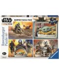 Παιδικό παζλ Ravensburger 4 x 100 κομμάτια - Star Wars: The Mandalorian - 1t