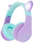 Παιδικά ακουστικά PowerLocus - P1 Ears, ασύρματα, μωβ - 1t