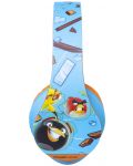 Παιδικά ακουστικά  PowerLocus - P2 Kids Angry Birds,ασύρματη, μπλε/πορτοκαλί - 4t