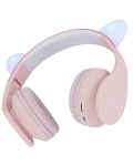 Παιδικά ακουστικά PowerLocus - P1 Ears, ασύρματα, ροζ - 2t