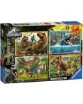 Παιδικό παζλ Ravensburger 4 x 100 κομμάτια - Jurassic κόσμο - 1t