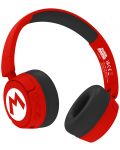 Παιδικά ακουστικά OTL Technologies - Icon Logo Super Mario, ασύρματο, κόκκινο - 3t