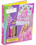 Παιδικό σετ Barbie - Φτιάξτε μια ζωγραφιά με μπροκάρ και κρύσταλλα - 1t