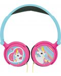 Παιδικά ακουστικά Lexibook - Unicorn HP017UNI, μπλε/ροζ - 2t