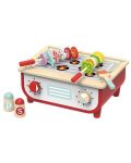 Παιδική ξύλινη κουζίνα και μπάρμπεκιου Tooky Toy - 2 σε 1 - 3t