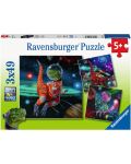 Детски пъзел Ravensburger 3 x 49 κομμάτια - Δεινόσαυροι στο διάστημα - 1t