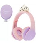 Παιδικά ακουστικά  PowerLocus - P2 Princess, ασύρματα, ροζ - 1t