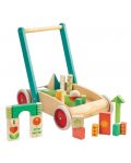 Παιδική  ξύλινη περπατούρα  Tender Leaf Toys - Με χρωματιστά μπλοκάκια  - 2t