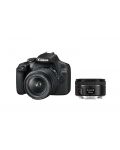 Φωτογραφική μηχανή DSLR Canon - EOS 2000D, EF-S 18-55mm, EF 50mm, μαύρο - 1t
