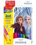 Μαρκαδόροι διπλού άκρου Colorino Disney - Frozen II, 10 χρώματα - 1t